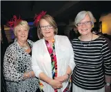  ??  ?? From left, volunteer Pat Ellis; Lynda Donaldson, youth and parent counsellor with Serenity Renewal for Families; and Marry Smith.