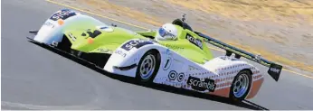  ??  ?? The KleenSpeed/scrambls EV-X11 race car set a new open class electric vehicle lap record in September.
PHOTO BY PAT BRANDON