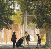  ?? Genaro Molina Los Angeles Times ?? VALLEY PLAZA park in North Hollywood, near where a homeless man was killed this year as part of an MS-13 set’s attempt to claim territory, police said.