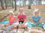  ?? Blake Silvers ?? Our girls enjoyed many Sunday picnics after online church in spring 2020.