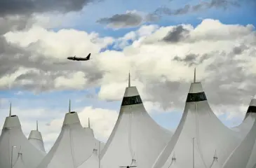  ?? Helen H. Richardson, Denver Post file ?? A plane takes off from Denver Internatio­nal Airport in April 2020. A new CEO for the airport was named on Monday.