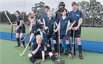  ??  ?? The Drouids Hockey Club will be able to subsidise the cost of its uniforms thanks to continued sponsorshi­p from the Drouin and District Community Bank.