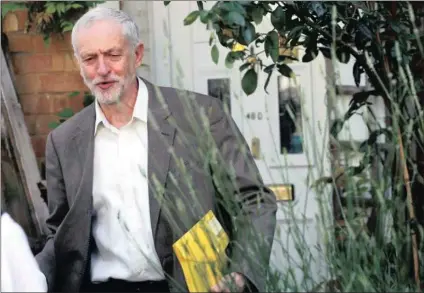  ?? PICTURE: REUTERS ?? The leader of Britain’s opposition Labour Party, Jeremy Corbyn, leaves his home in London.