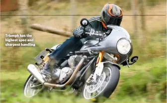  ??  ?? Triumph has the highest spec and sharpest handling