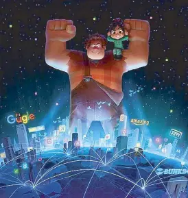  ??  ?? In Ralph Breaks the Internet, the animation team imagined the internet much like the big city.