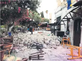  ?? Reuters Picture: ?? Damage caused by a quake on the island of Kos, Greece, yesterday.