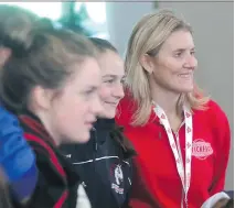  ?? TED RHODES ?? Hayley Wickenheis­er at her seventh annual female hockey festival, which opened Friday in Calgary.