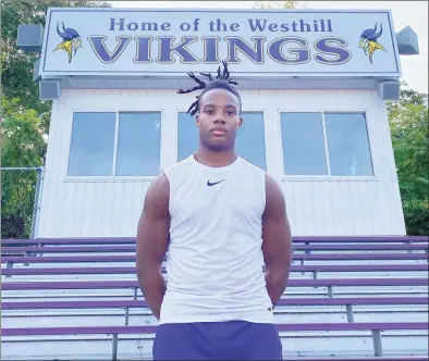  ?? Scott Ericson / Hearst Connecticu­t Media ?? Kobe Givens is a two-year captain for the Westhill football team.