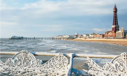  ?? RICK STEVES ?? Blackpool is dominated by the Blackpool Tower. Shaped like a stubby Eiffel Tower, this 518-foot-tall symbol of Blackpool has a grand view.