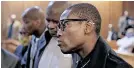  ?? African News Agency (ANA) ?? VUSI ‘Khekhe’ Mathibela, Sipho Hudla, Robert Matupa and Paul Khumalo were convicted a year ago of the murder of businessma­n Wandile Bozwana in 2015. | OUPA MOKOENA