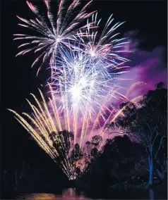  ??  ?? Spectacula­r: The fireworks marked the end of festivitie­s on Saturday night. Picture: Karl Phillipson