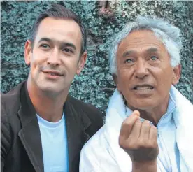  ??  ?? Jason Te Mete and George Henare play former student and mentor in
Tuesdays with Morrie.