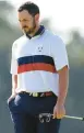  ?? NAOMI BAKER/GETTY ?? Patrick Cantlay of Team USA looks on during the Saturday afternoon fourball matches of the 2023 Ryder Cup at Marco Simone Golf Club.