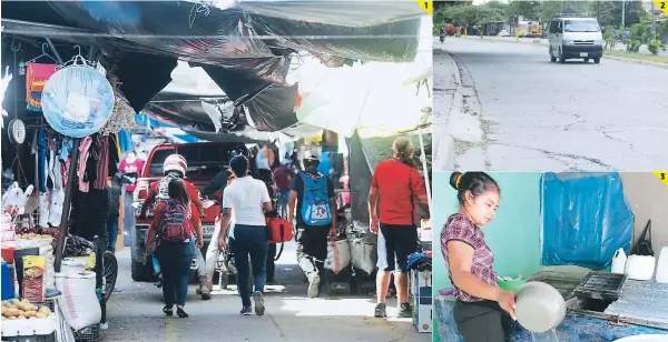  ?? FOTOS: EL HERALDO ?? (1) Se necesita construir un mercado para ordenar el comercio. (2) Las calles pavimentad­as de hace 30 años necesitan ser reparadas. (3) Paceños ocupan un nuevo proyecto de agua para evitar la escasez de varias semanas en barrios y colonias.