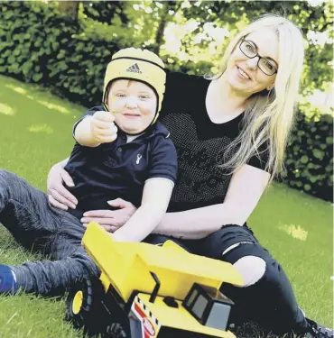  ??  ?? 0 Karen Gray with son Murray who was diagnosed with Myoclonic Astatic Epilepsy aged two