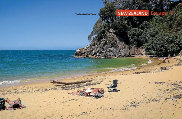  ?? ALDEN WILLIAMS/ STUFF ?? December 29, 2019
Breaker Bay near Kaiteriter­i is a short walk over the ridgeline at the end of Kaiteriter­i Beach, and feels private and boutique-y.