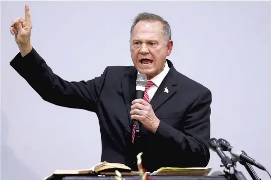  ?? PHOTO AFP ?? Le magistrat ultraconse­rvateur Roy Moore, candidat au Sénat, est notamment accusé d’attoucheme­nts sur une mineure.