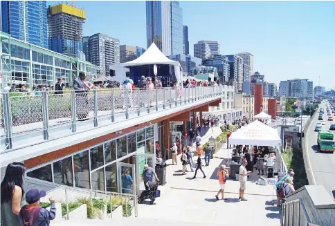  ??  ?? For the first time in 40 years, Pike Place Market expanded with the opening of its new “MarketFron­t.” — WP-Bloomberg photo