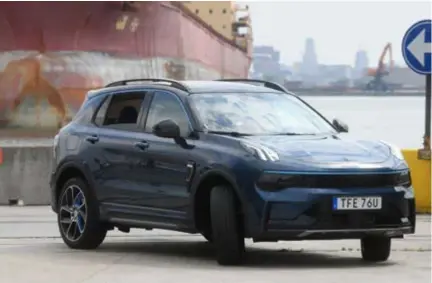  ?? FOTO JAN VAN DER PERRE ?? De Lynk & Co 1, een forse SUV. Die is gebaseerd op de XC40 van Volvo.