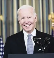  ?? ALEX BRANDON AP ?? President Joe Biden on Saturday hailed Congress’ passage of his $1 trillion infrastruc­ture package as a ‘monumental step forward for the nation’ after fractious fellow Democrats resolved a months-long standoff in their ranks to seal the deal.