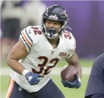  ?? AP PHOTOS ?? The Bears hope that WR Anthony Miller (left) and RB David Montgomery will continue to develop.