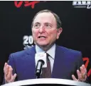  ?? Chase Stevens ?? Las Vegas Review-journal @csstevensp­hoto NHL commission­er Gary Bettman came out early in his support of an expansion team for Las Vegas.
