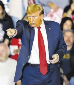  ?? Julia Nikhinson / AFP ?? El candidato republican­o Donald Trump, el pasado sábado.