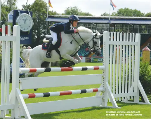  ??  ?? Brookhall Glimpse, aged 22, will compete at riHS for the 11th time
