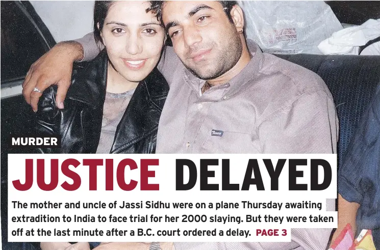  ??  ?? Jaswinder (Jassi) Sidhu and her husband Sukhwinder Singh Sidhuu. Jassi is the 25-year-old Maple Ridge woman who defied her family to marry the man she loved.