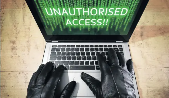  ?? /iStock ?? Hack attack: The US Internet Security Alliance predicts the cost of cyber attacks in that country will spiral to $6-trillion by 2021, as hackers continuous­ly find new ways to commit crimes.