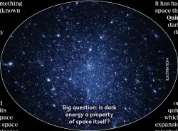  ??  ?? Big question: is dark energy a property of space itself?