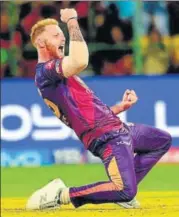  ?? PTI ?? Ben Stokes’ wicket of Virat changed the complexion of the game.