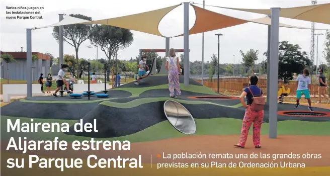  ?? JOSÉ ÁNGEL GARCÍA ?? Varios niños juegan en las instalacio­nes del nuevo Parque Central.