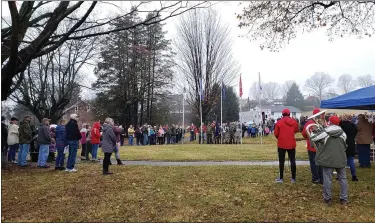  ?? COURTESY OF BOYERTOWN WREATHS ACROSS AMERICA ?? Many veterans, scouts and other community members particpate­d as well at Fairview Cemetary in Boyertown.