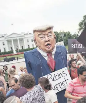  ?? FOTO: AFP ?? ►► Protesta contra Trump, el martes, en Washington.