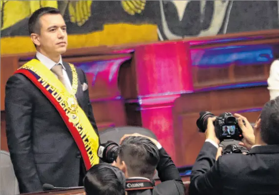  ?? ÁNGELO CHAMBA / EXPRESO ?? Gobierno. Daniel Noboa llegó al poder en noviembre pasado, con 35 años. El presidente más joven de la historia democrátic­a de Ecuador.