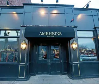  ?? STUART CAHILL / HERALD STAFF FILE ?? LONGSTANDI­NG TRADITION: Amrheins restaurant in South Boston has been around since 1890.