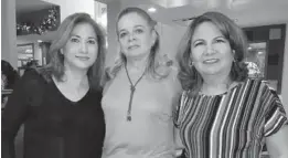  ??  ?? &gt; Hazarmavet Torres, Nora Angélica Martínez Sainz y Angélica Gallegón.