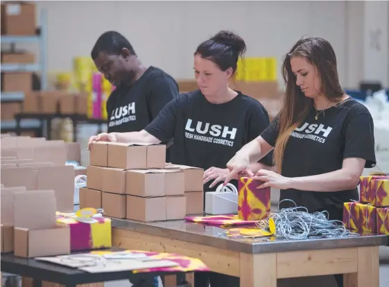  ?? Picture: JASPER JUINEN/BLOOMBERG ?? Cosmetics retailer Lush faces a hefty payroll bill after discoverin­g 5000 underpaid employees are owed as much as $2 million