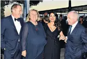  ??  ?? François Pinault (far right) with, from left, his son François-Henri, wife Maryvonne and daughter-in-law Salma Hayek at the Venice Film Festival in 2012