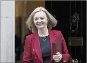 ?? ALASTAIR GRANT — THE ASSOCIATED PRESS ?? Liz Truss, Britain’s foreign secretary, also is a contender.