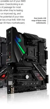  ??  ?? Asus boasts a full range of Ryzen-ready motherboar­ds.