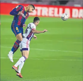  ?? FOTO: M.MONTILLA ?? Araujo sumó minutos contra el Valladolid y ya está listo para medirse al Madrid