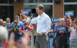  ?? Steve Mellon/Post-Gazette ?? U.S. Rep. Conor Lamb, D-Mt. Lebanon, announces on the South Side on Friday he will run for the Senate seat that will be left vacant by Republican Sen. Pat Toomey.