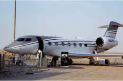  ??  ?? Gulfstream G500 on static display