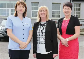  ??  ?? Noreen McSweeney, Clinical Nurse Manager 2, Mary Ryan, Fire Safety Officer, and Margaret Collins, Interim Director of Nursing at Millstreet Community Hospital.