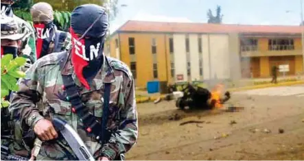  ??  ?? AUTORES. A la guerrilla del Ejército de Liberación Nacional atribuyó el Gobierno el ataque. (Semana)