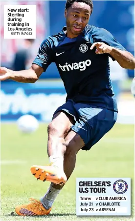  ?? ?? New start: Sterling during training in Los Angeles