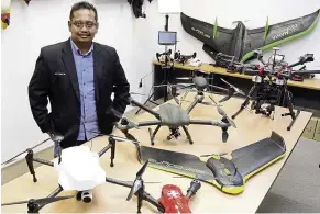  ??  ?? Kamarul says Aerodyne now owns more than 50 drones for use in agricultur­e, constructi­on, and oil and gas industries. — SAMUEL onG/ The Star