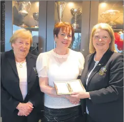  ?? ?? Sheila Legear who recorded her 3rd Hole-in-One at Fermoy Golf Club recently, with Club President Eileen O’Sullivan and Lady Captain Nuala O’Sullivan.